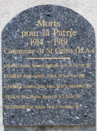 Aux morts de Saint Génis