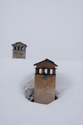 Chaudes cheminées et neige gelée...